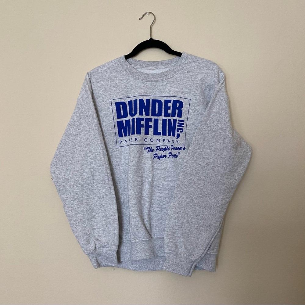 Dunder Mifflin Logo Crewneck Sweatshirt - Gray